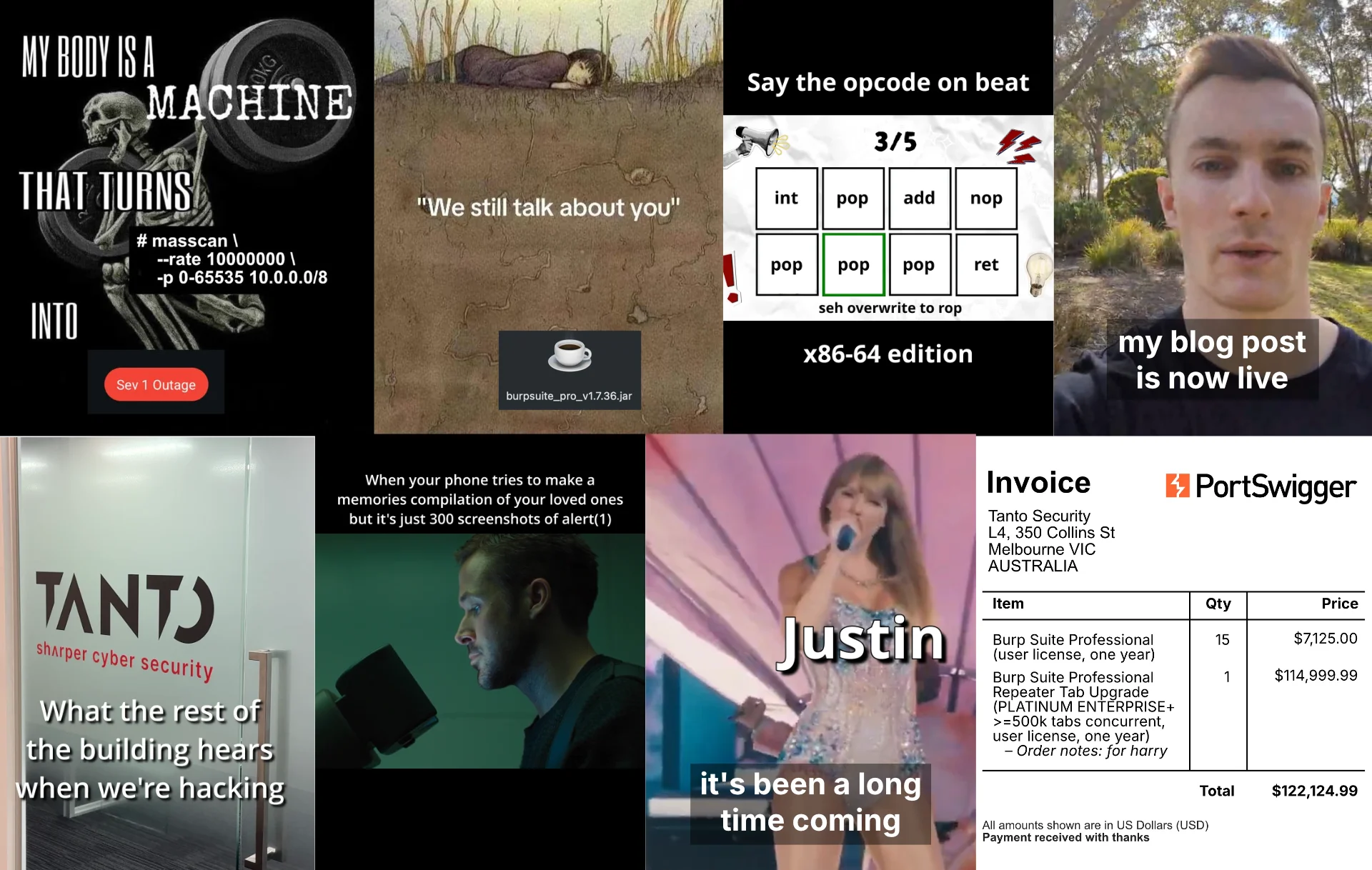 A collage of Instagram posts